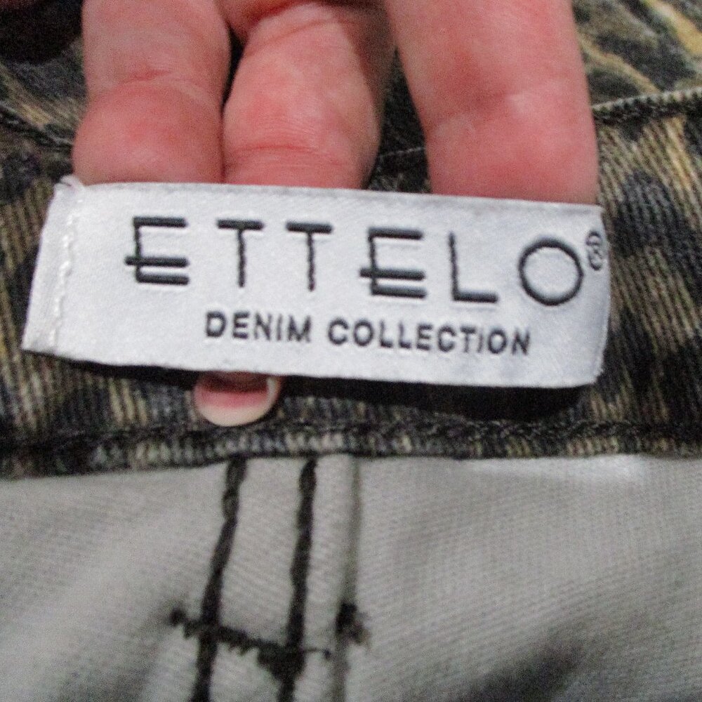 Ettelo Denim Collection Leopard Print Bootcut Jeans - Picture 3 of 4